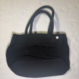 The Sak Black Crochet Tote